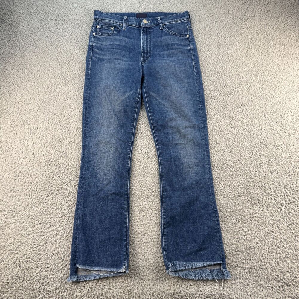 Mother The Insider Corp Step Fray Jeans Women's 28 (27x26) Blue Classic Limited